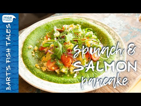 Spinach & SALMON pancake | Bart van Olphen