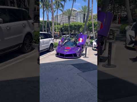 $4MILLION PURPLE LAFERRARI COUPE IN MIAMI 🔥