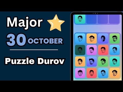 Major Daily Combo 30 October | Puzzle Durov Solved Today | Major Puzzle Durov Card