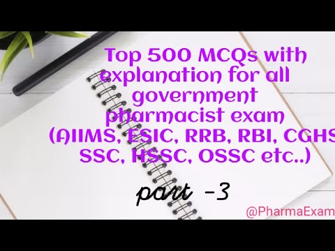 Important mcq series for all government pharmacist exam2023#pharmacistexamprepration #aiims #hssc