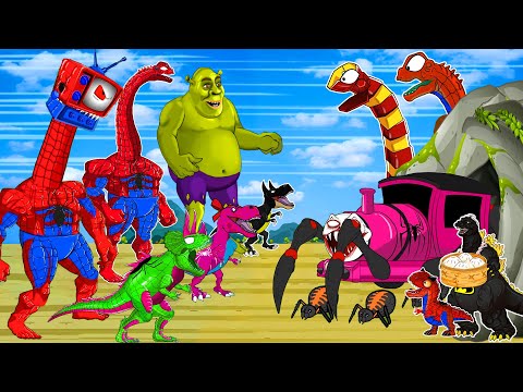 Ifant JURASSIC PARK Mosassauro, Shrek,Carnotauro: EVOLUTION OF DINOSAURUS &Kong GODZILLA Cannibalism