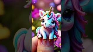 Beautiful cute little colorful unicorn 🦄#animationstory #love