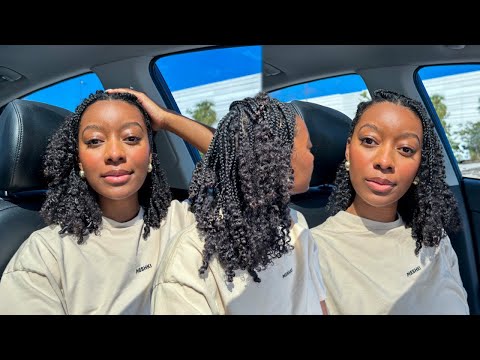 Mini Braids with Curly Ends on my Natural Hair