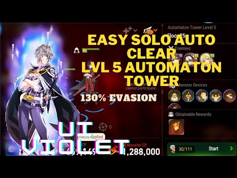 Ultra instinct Violet solo's automaton Tower Level 5 floor 25 easy auto mode[Epic 7]