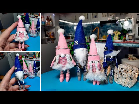 DIY How to make… Miniature Christmas Elves for decorating a Christmas tree or holiday decoration.