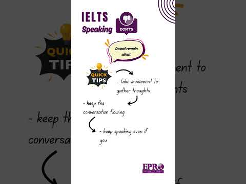 IELTS Speaking Don'ts - Do not stay silent #ieltsspeaking #englishproficiencytest #english  #ielts