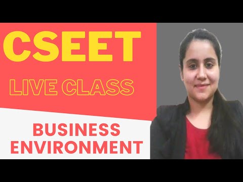 CSEET - LIVE CLASS - BUSINESS ENVIRONMENT