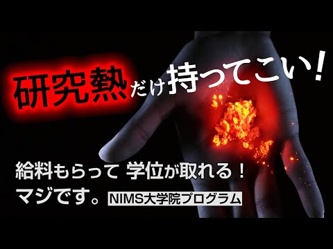 NIMSで研究したい大学生たちへ！ 11/26(木) 大説明会 LIVEで　～NIMS大学院プログラム～