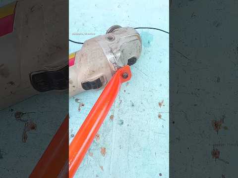 DIY grass trimmer using an angle grinder #shorts #diy #tools #lawnmower