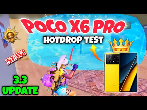 Poco x6 pro 🔥 Hotdrop gameplay test after 3.3 update new mood🔥