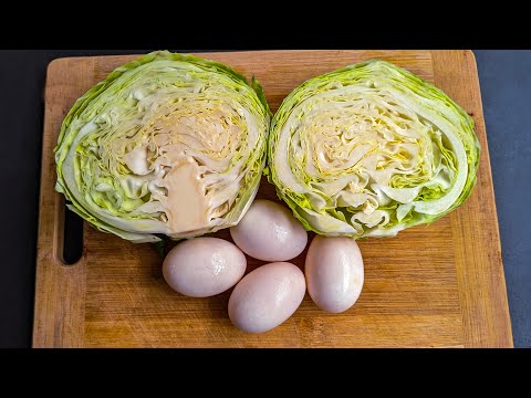 Pour Eggs into Cabbage Tastier than Meat! 3 Simple Healthy Breakfast ideas. Cheap & Tasty recipe.