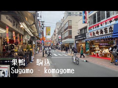 4K a-Walk&Ride around in Tokyo Sugamo - Komagome (PM) 東京 巣鴨 - 駒込 (夕方)