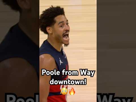 Jordan Poole beats the buzzer from way out! 👀🔥|#Shorts