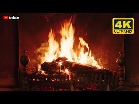 YouTube’s Ultra Cozy 4K Burning Fireplace w/ Warm Crackling Sounds (3 Hours) 🔥