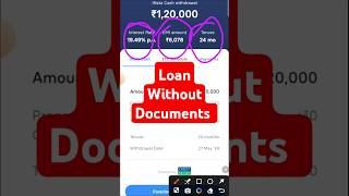 Loan without documents #loan #newloanappwithoutincimeproof #shorts