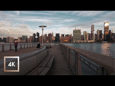 Queens, New York, Hunters Point, Morning Walk 4K