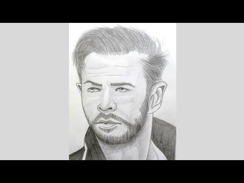 Drawing Chris Hemsworth #shorts #short #artsyfam #art #trending #viral #anime #chrishemsworth #thor