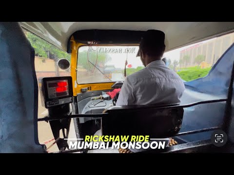 Aggressive Rickshaw Driver in Heavy Rains | Mumbai Monsoon Ride - 4K