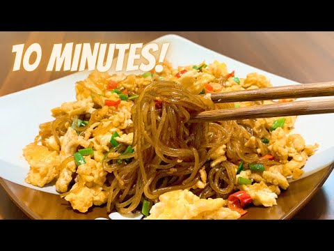 Cheap And Healthy Meals For Two, Done in 10 Minutes | Glass Noodle Stir Fry Recipe