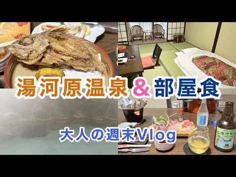 【湯河原温泉】温泉と部屋食を楽しんだ週末Vlog。ひとり旅愛好家にとって「部屋食」は宿泊において必須のアイテムです。　#ひとり旅 #温泉 #湯河原 #部屋食