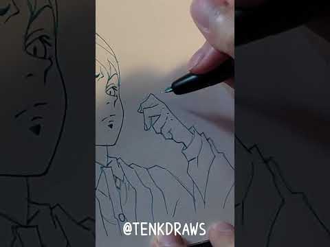 Drawing anime with fountain pen|Yushiro |DemonSlayer |TenK Draws