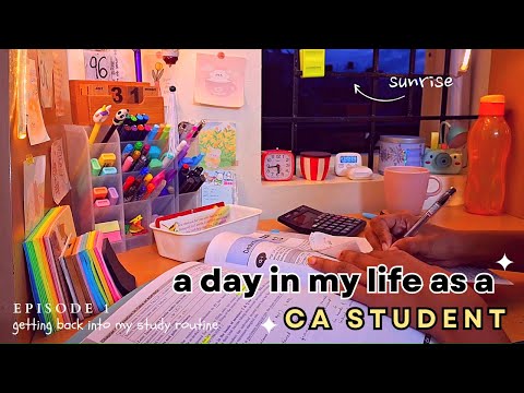 Day in the life of a CA student - slowly getting back into my study routine | 5 am study vlog