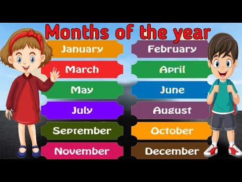 जनवरी फरबरी |मार्च अप्रेल |Months Name In English | Months Of The Year #monthoftheyear #monthnames