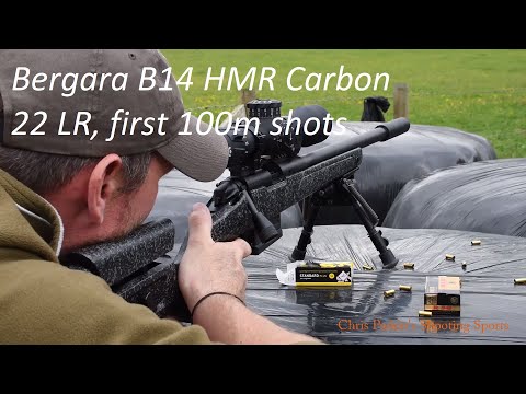 Bergara B14 HMR Carbon in 22lr at 100 metres