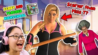 This Teacher is SCARIER Than Miss T! - Scary Bad Teacher Highschool