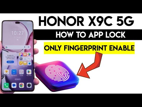 honor x9c how to app lock only fingerprint enable #honorx9c