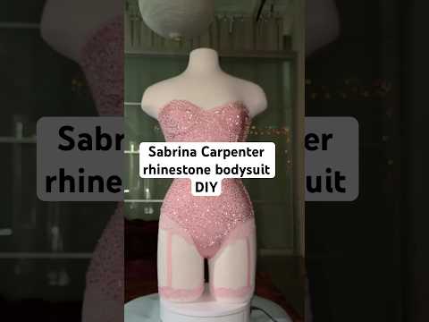 Rhinestone a pink bodysuit inspired by Sabrina Carpenter ￼