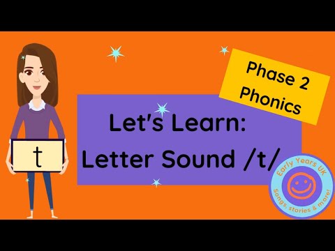 Letter Sound t- Phonics lesson Phase 2 Set 1