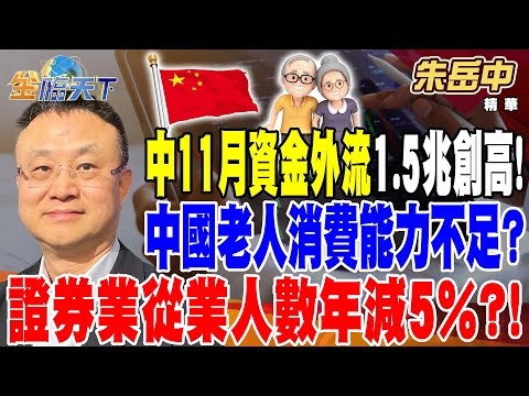 【精華】中11月資金外流1.5兆創始高！ 阿里巴巴瘦身再切割！ 賠本逾400億？！ 中國老人消費能力不足？ 養老機構入住率低？ 證券業從業人數年減5%？！ #朱岳中@tvbsmoney20241218