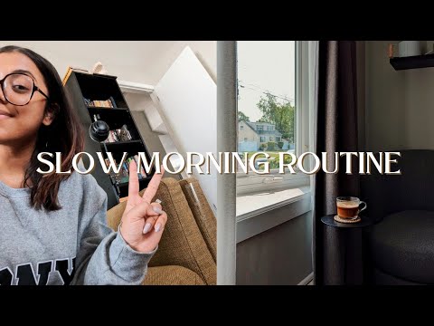 SLOW MORNING VLOG ☀️ | productive morning routine & grwm