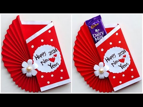 Happy New Year Card 2024 / How to make New year greeting card 2024 / new year card making