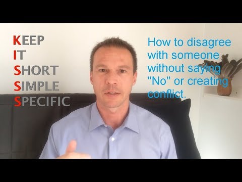 How to disagree without saying No or creating Conflict