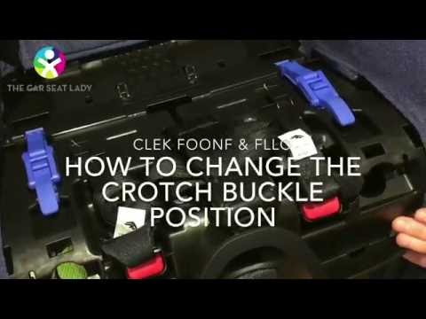 How to change the crotch buckle on a Clek Foonf or Fllo car seat