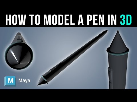 Modeling a Drawing Tablet Pen in 3D - MAYA 2023 Tutorial (For 2D Artists & Beginners)