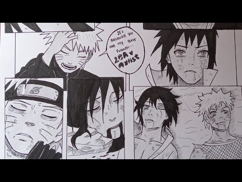 Drawing manga panels from Naruto (part 2)| #2ba_vartist ( manga art)