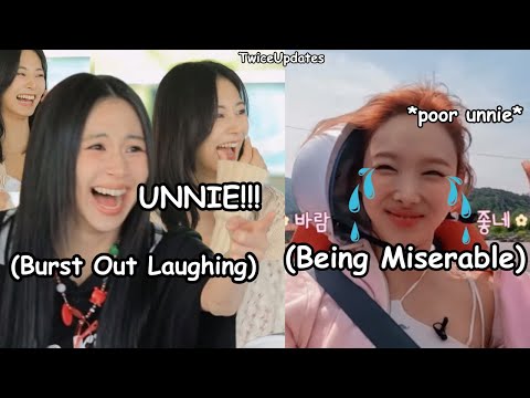 twice nayeon fighting for her life, then there’s tzuyu & chaeyoung can’t stop laughing about this