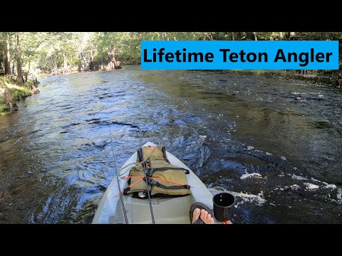 Lifetime Teton Angler kayak on the river!