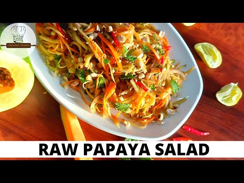 Healthy Salad Recipe | Papaya Salad - Thai Style | Easy recipe for Weight loss and Detox