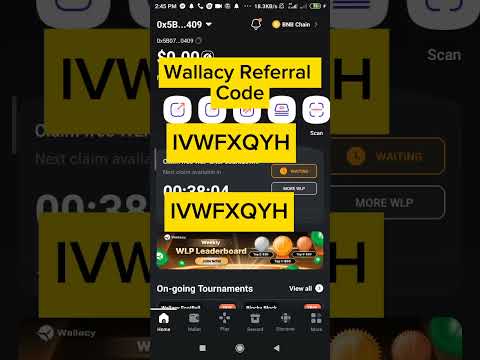 WALLACY REFERRAL CODE।।  WALLACY WALLET AIRDROP REFERRAL CODE।।WALLACY WALLET MINING REFERRAL CODE