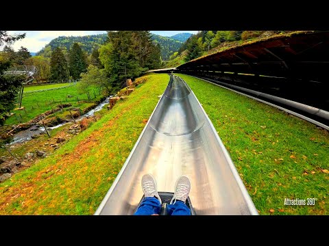 Thrilling Toboggan Ride | Fast Alpine Slide through Beautiful Lush Landscape 2024