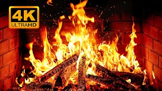 🔥 Cozy Fireplace 4K (12 HOURS). Fireplace with Crackling Fire Sounds. Fireplace Ambience