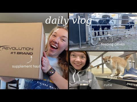 day as a dairy farmer, training as a bodybuilder and supplement unboxing