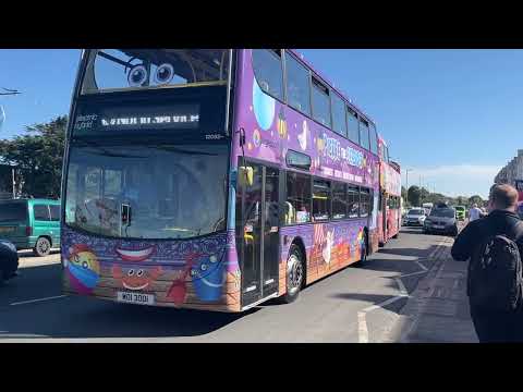 Stagecoach Skegness - Rocky, Pierre and Hattie leaving Skegness after the 10th year event