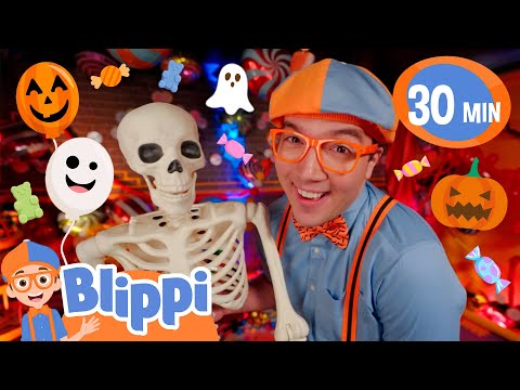 Blippi's Halloween Games for Kids! Sink or Float Candy! 😄🎃🍬 | Educational Videos for Kids