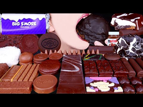 ASMR DUBAI CHOCOLATE MARSHMALLOW MAGNUM ICE CREAM OREO DESSERT MUKBANG 두바이 초콜릿 먹방 咀嚼音 EATING SOUNDS