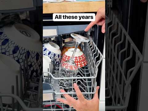 How to use taller dishwasher setting #dishwasher #kitchenappliances #kitchentips #wineglass